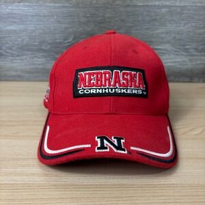 Vintage Nebraska Cornhuskers Hat Cap Strap Back Red Huskers Starter